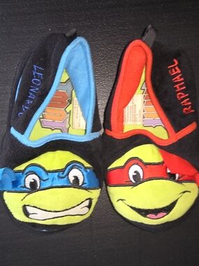 0050-Kids Teenage Mutant Ninja Turtles One-Piece Slippers - Blue & Red..1